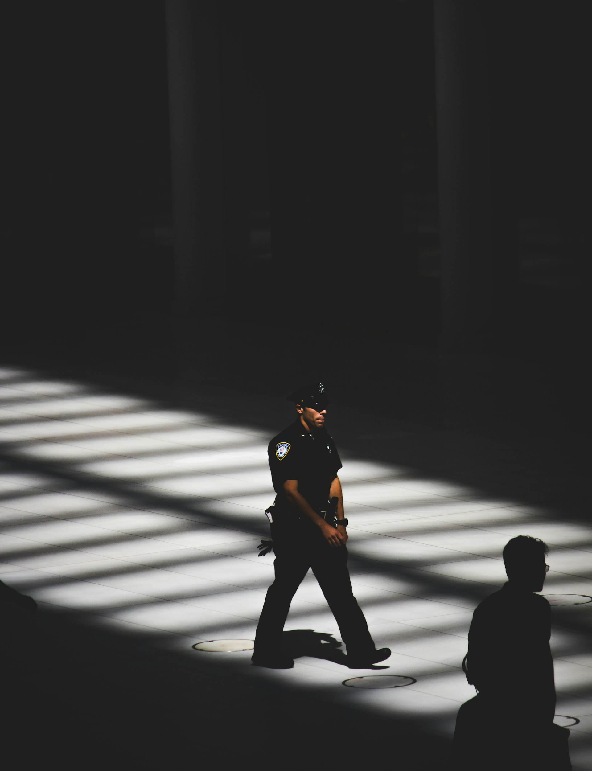 Professional security officer in uniform