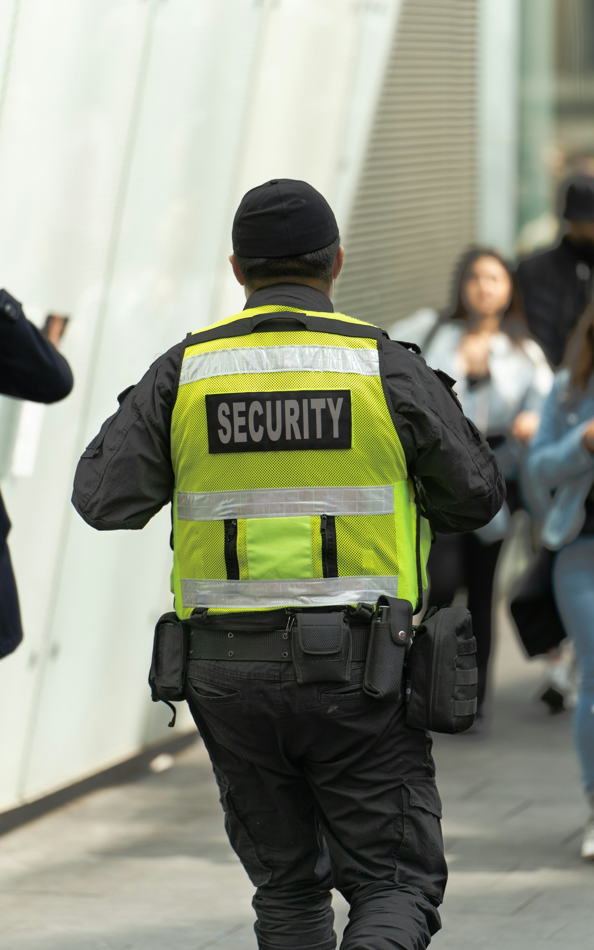 Security officer patrolling a site